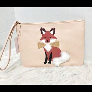 LC Lauren Conrad Blush Fox Wristlet Grab&Go Pouch